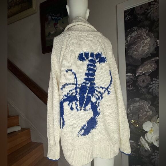 Anthropologie Maeve Lobster Cardigan Sweater - Picture 5 of 11